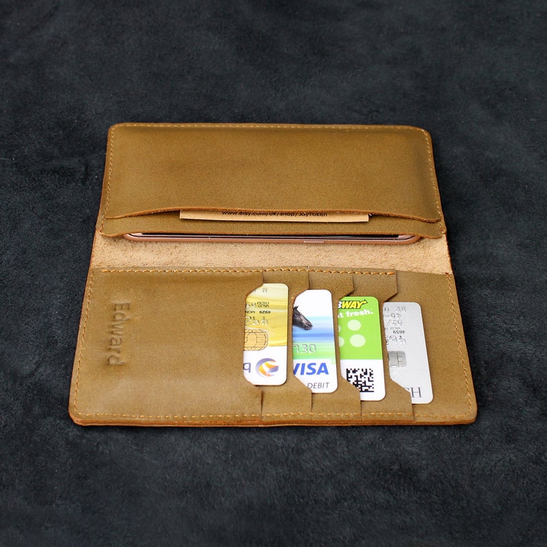 Samsung S8 Case Phone Wallet iPhone 7 Wallet case Samsung S7 Case Brown Leather