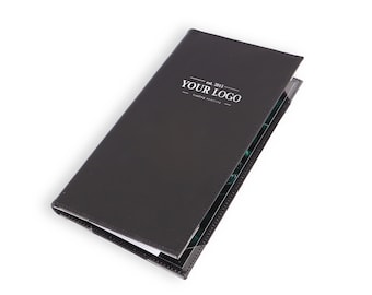 Custom Leather Menu Cover, Personalized Restaurant Menu Folder