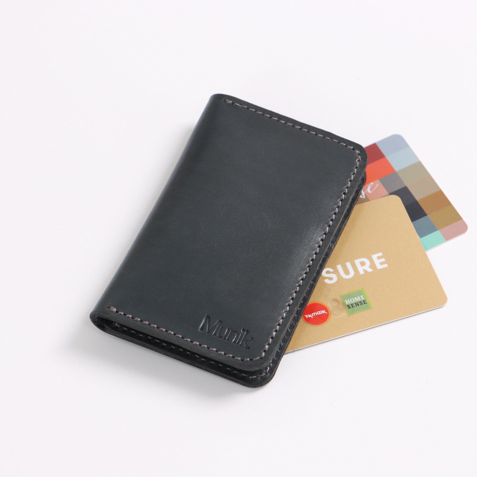 Leather Card Holder Credit Card Holder Mini Pocket Wallet - Etsy UK