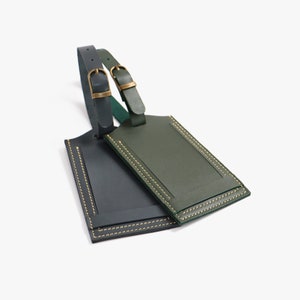 Étiquette de bagage de voyage en cuir Étiquette de sac de voyage en cuir - Marron