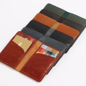Leren kaarthouder Creditcardhouder mini portemonnee
