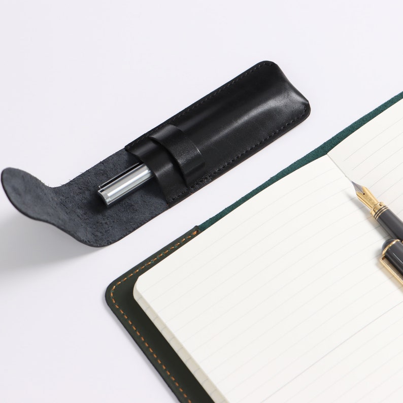 Porte-stylo personnalisé 2 porte-stylo plume en cuir pleine fleur image 5