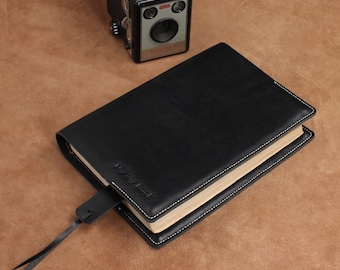 Custom Made Leather Book Cover: Personalized Full Grain Cow Hide