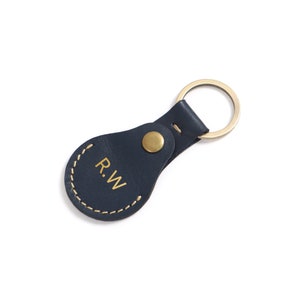 Handmade Real Leather Coin Holder Key Ring One Pound/Euro Key Fob For Shopping Trolley image 2