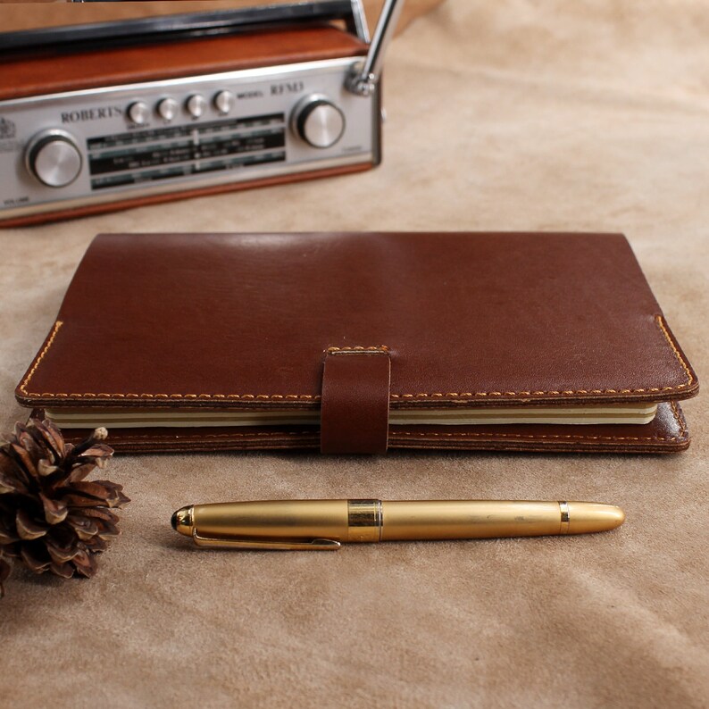 Refillable A5 Notebook Leather Journal Personalised Notebook Etsy