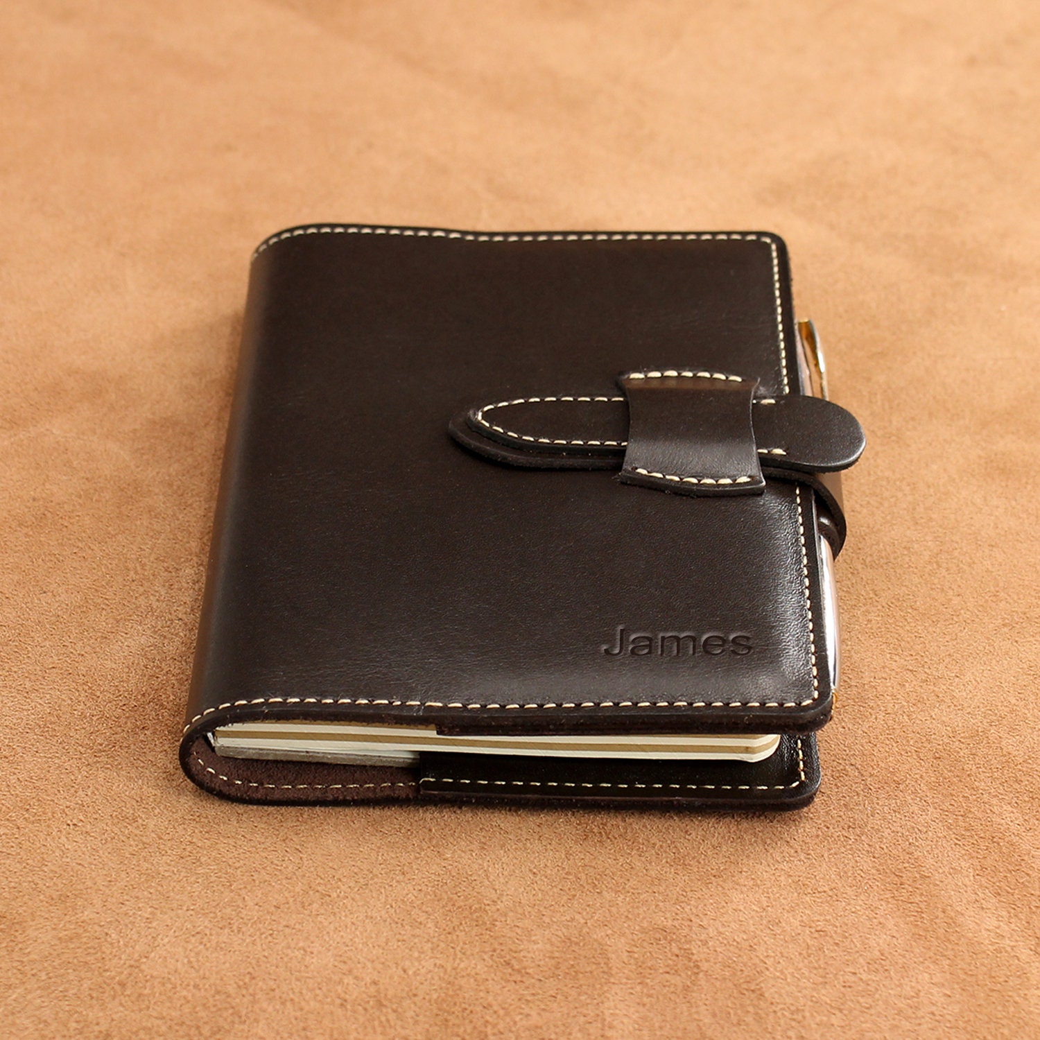 Personalised Leather Journal A6 Notebook Refillable Notebook Etsy