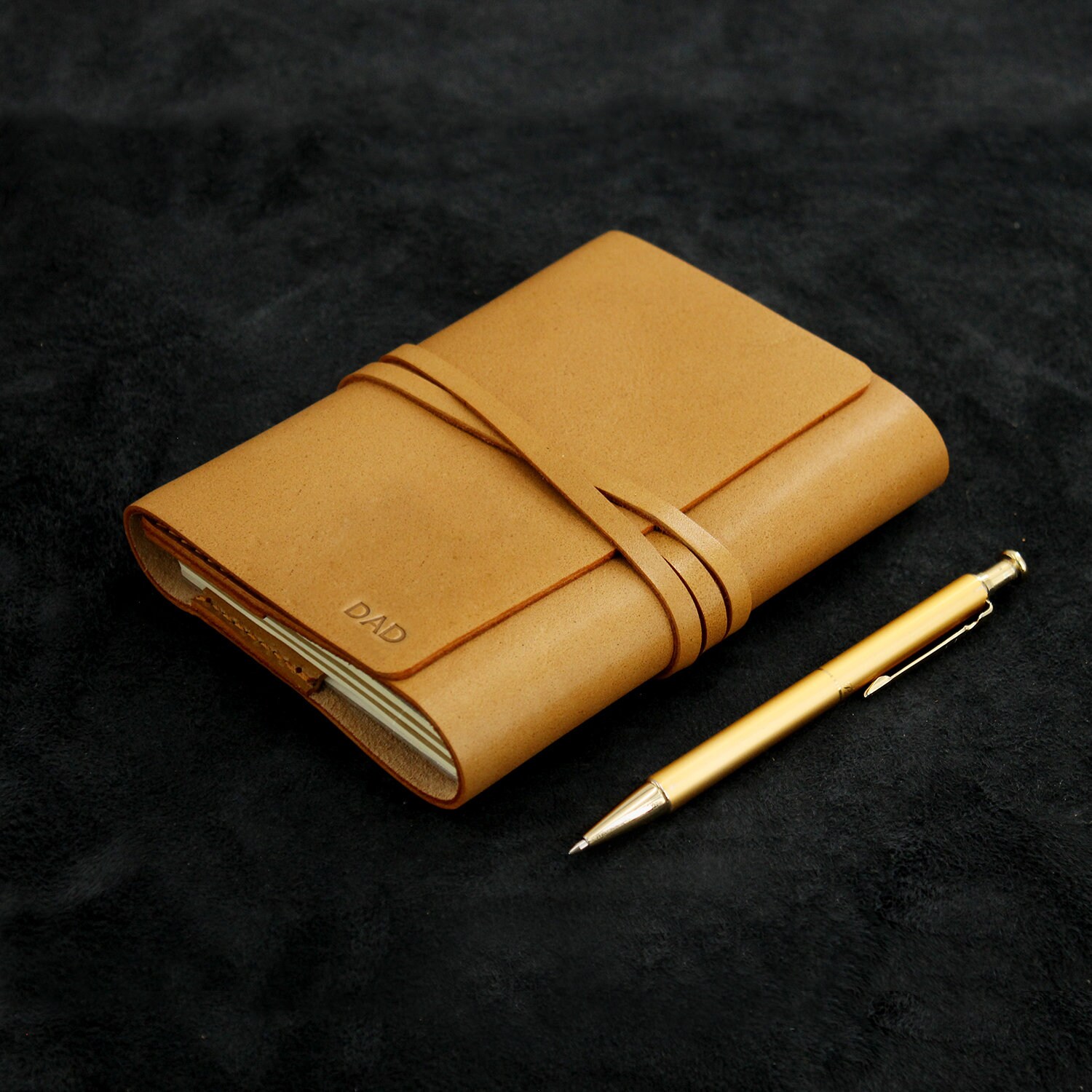 A6 Notebook Personalised Leather Journal Refillable Leather Etsy
