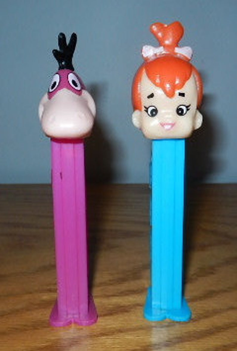 Vintage Dino and Pebbles Flintstone Pez Dispensers Etsy