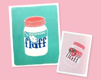 Fluff Risograph Print Bundle – Signed Food Art, Kitchen Decor
