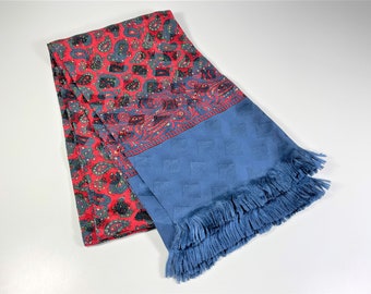 Men's silk fringed coat scarf