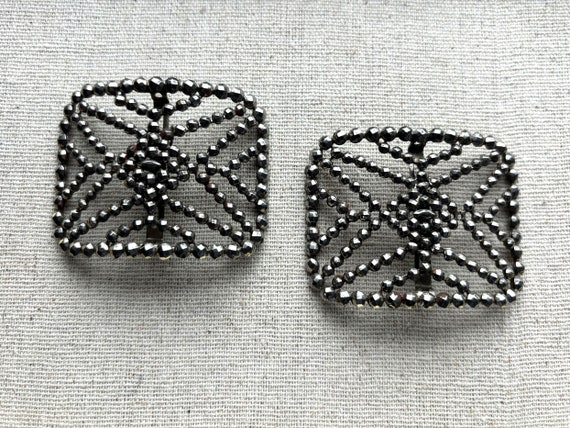 French cut steel shoe buckles - image 1