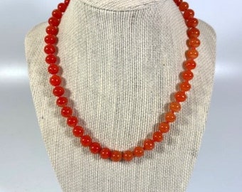 Carnelian bead necklace