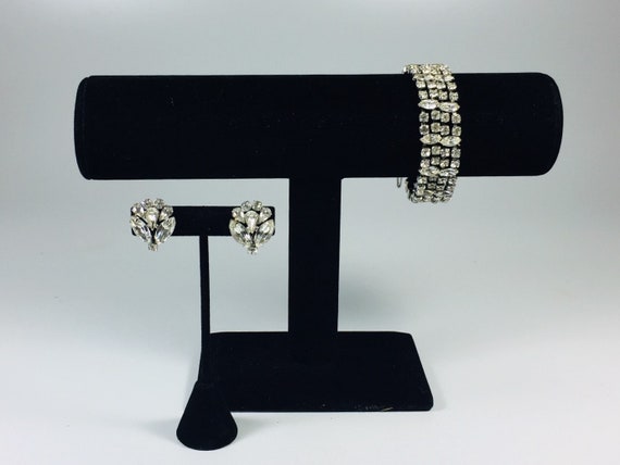 Kramer crystal rhinestone bracelet and earring set