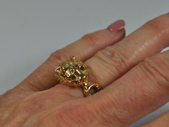 18Kt gold plated cheetah ring - image 8