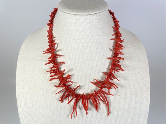 Natural branch coral necklace - image 1