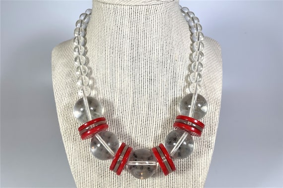 Lucite bead necklace, 1960's, - image 1