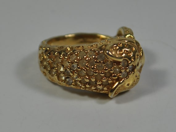18Kt gold plated cheetah ring - image 5