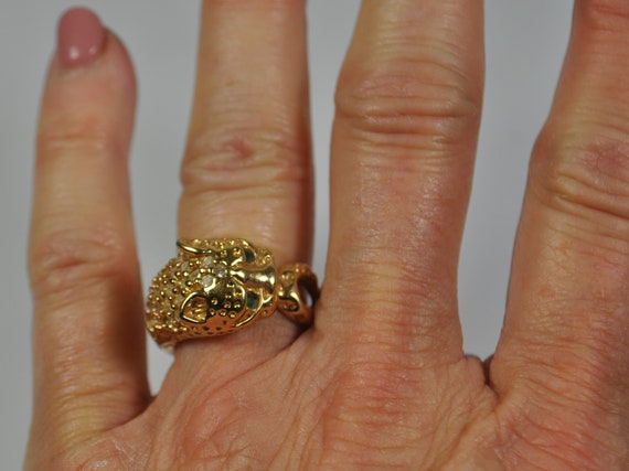 18Kt gold plated cheetah ring - image 7