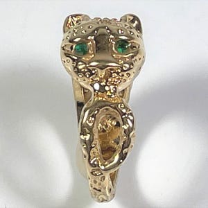 18Kt gold plated cheetah ring