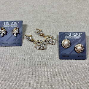 Lote de pendientes Vintage Trifari TM