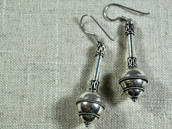 Sterling silver earrings, pierced earrings - image 1