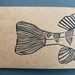 Perch Fish Art Linocut Block Relief Linoprinted Kraft Notebook Tattoo ...