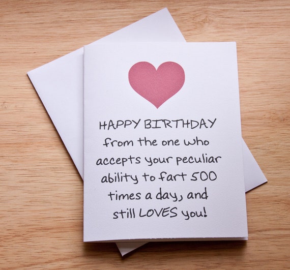 Birthday Card Fart Card Boyfriend Gift Burp Card Boyfriend | Etsy