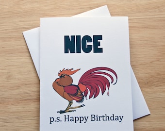 Birthday Card For Boyfriend, Nice Cock, Sexy, Naughty, Funny Dick Card, Husband Birthday, Rooster