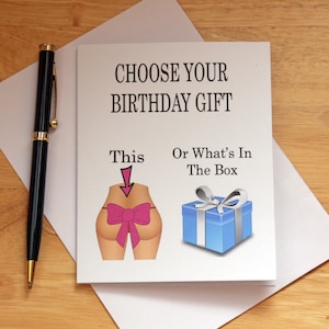 Birthday Card For Boyfriend, Boyfriend Gift, Card For Husband, Butt Card, Sexy Card, Funny Card, Love Card.