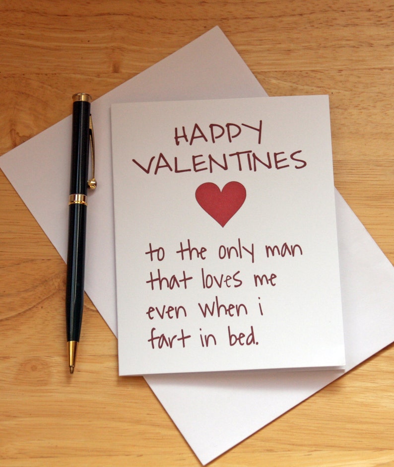 Valentines Card Naughty Card Dirty Card Fart In Bed Love Etsy
