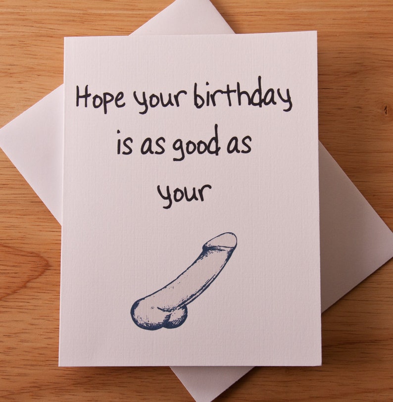 Birthday Dick Card, Boyfriend Gift, Greeting Card For Him, Sexy Card, Dirty, Romantic 