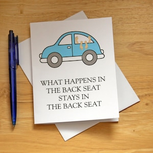 Sexy Card For Boyfriend, For Girlfriend, Sex In Backseat Of Car, Romantic Card, Naughty Card For Boyfriend, Funny Gift