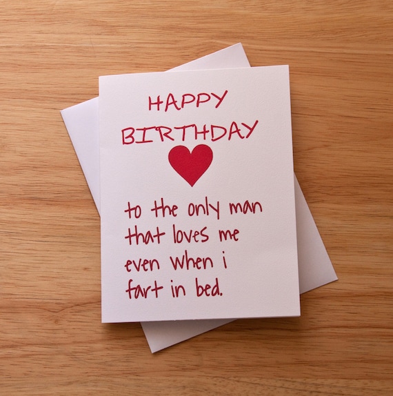 Boyfriend Birthday Birthday Card Fart 