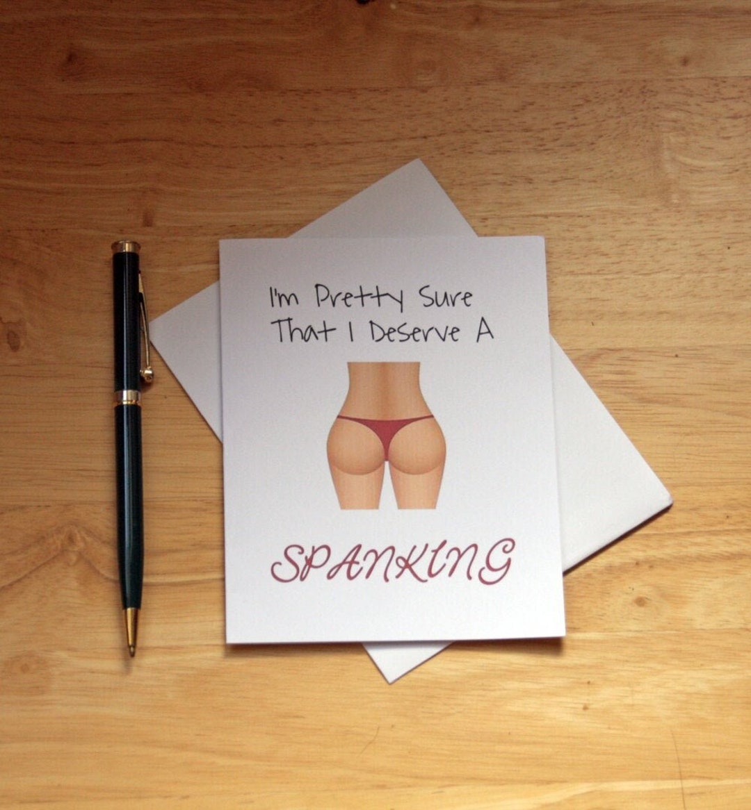 Birthday Spanking Card for Him Naughty Butt Card Kinky Sexy