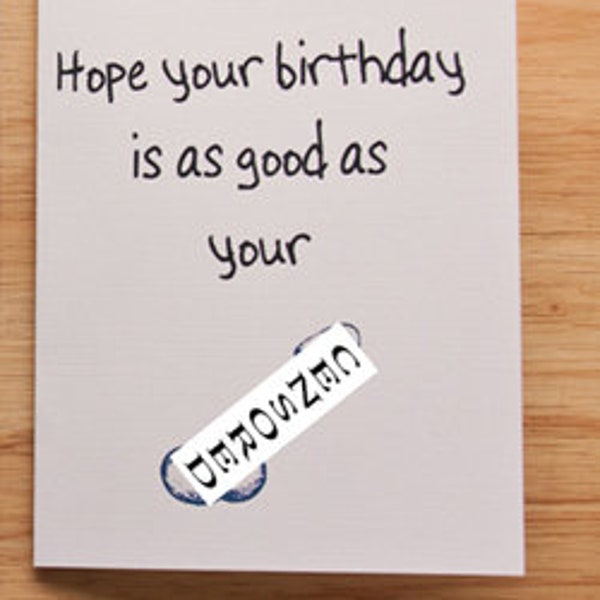 Funny Penis Birthday Card For Boyfriend, Naughty Erotic Gift