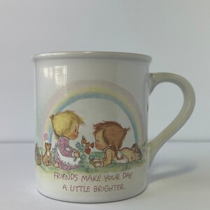 Vintage 1983 Mug Mates Hallmark Coffee Cup Betsey Clark Friends Rainbow