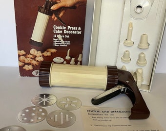 Vintage Cookie Press and Cake Decorator Life style Made in Hong Kong