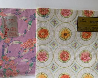 Vintage Floral Gift Wrap, Hallmark Wrapping Paper