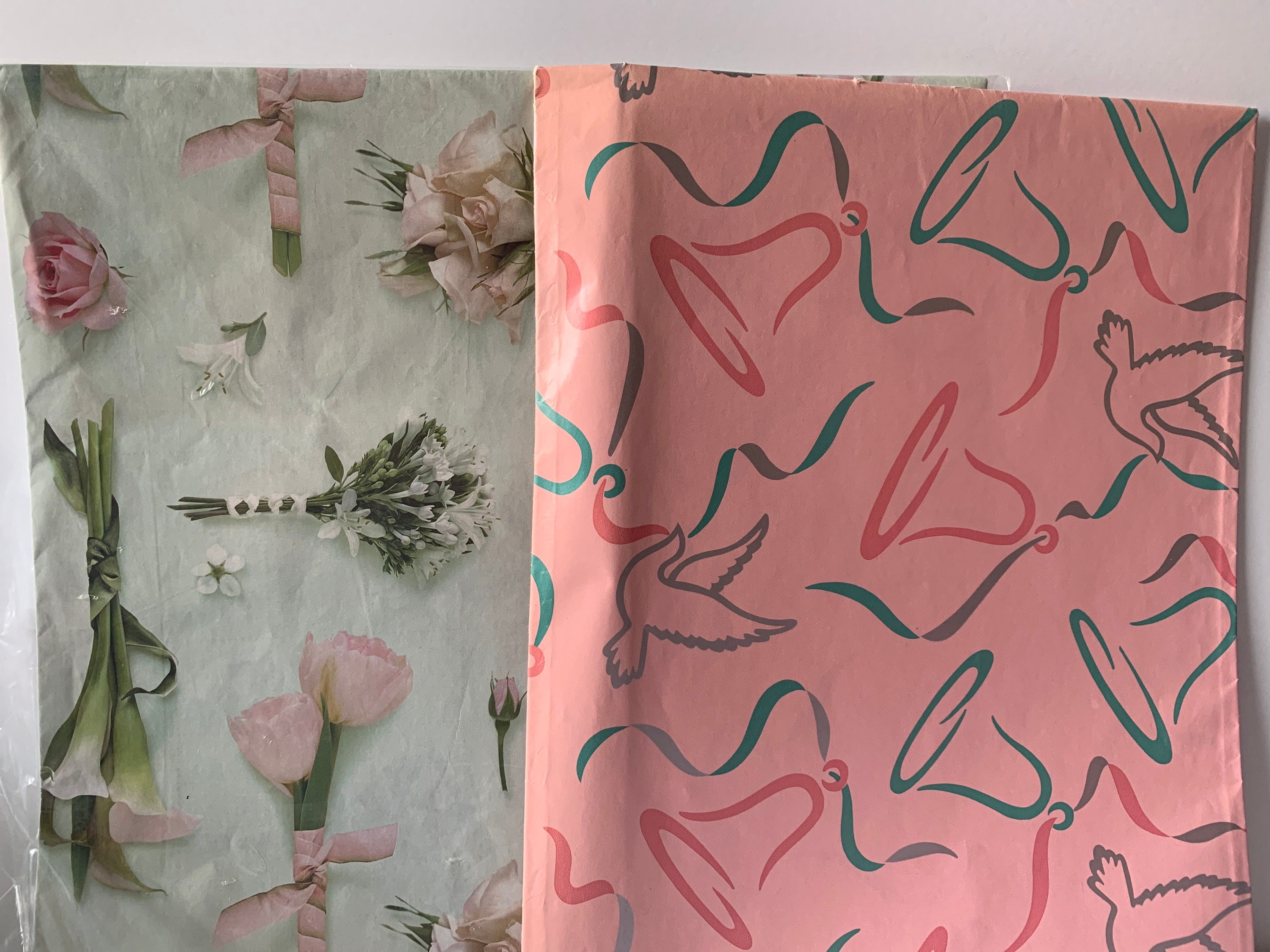 vintage gift wrap wedding bridal shower wrapping paper etsy