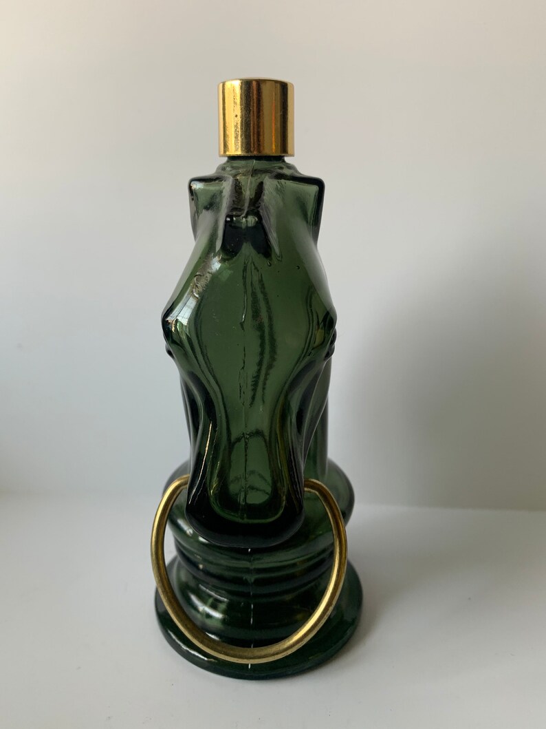 Vintage Avon Horse After Shave Bottle Wild Country Green Glass Etsy