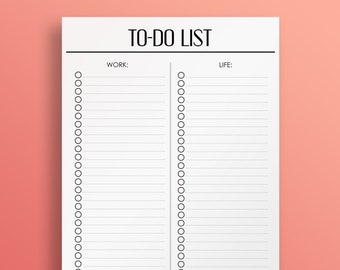 To-Do List Printable | A4/A5/Letter Size Organiser | Digital Planner | Productivity Planner | Digital Download