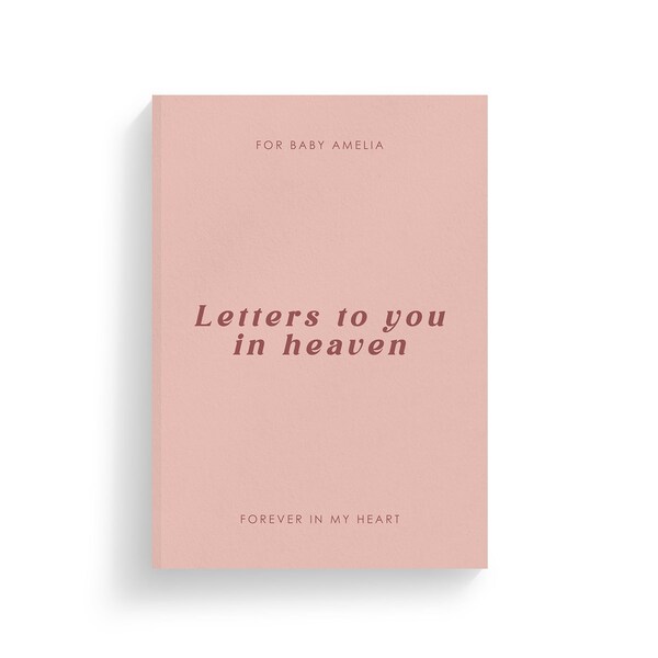 Letters to you in Heaven Personalised Hardcover/Softcover Notebook | Baby Loss Gift | Bereavement Journal | Personalised Baby Book Keepsake