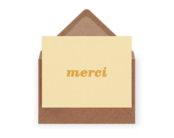 Simple Merci Card | A6 Size | 100% Recycled | Funds Girls Education | Eco-friendly Card | Thank You Card