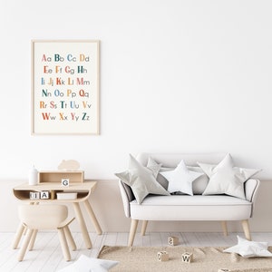 Alphabet Big and Small Print Printable Wall Art ABC Poster Montessori ...