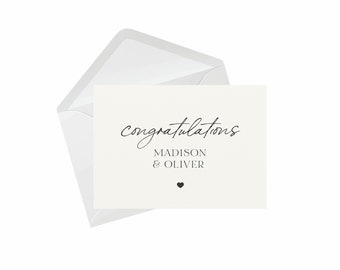 Personalised Wedding Card | 100% Recycled | Custom Congratulations on your Engagement Card | Special Wedding Card | Custom Congrats Card