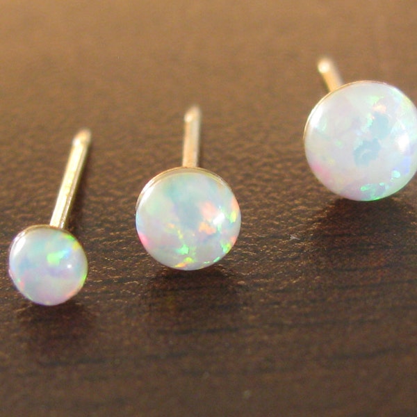 Opal earrings, gold opal earrings,gold filled earrings, opal studs, post stud earrings, white opal earrings, everyday earrings, tiny stud