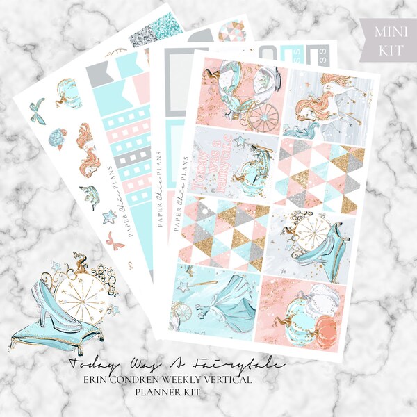 SALE - MINI KIT - 'Today Was A Fairytale' | Planner Stickers matte | Erin Condren Vertical Weekly Planner Kit