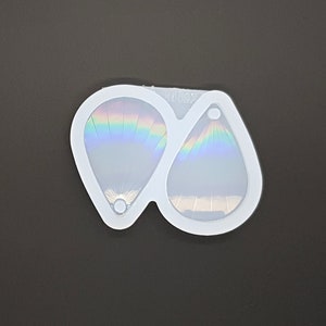 Holographic Silicone Mould For Resin Pendants Earrings Necklace Jewellery Making Tear Drop