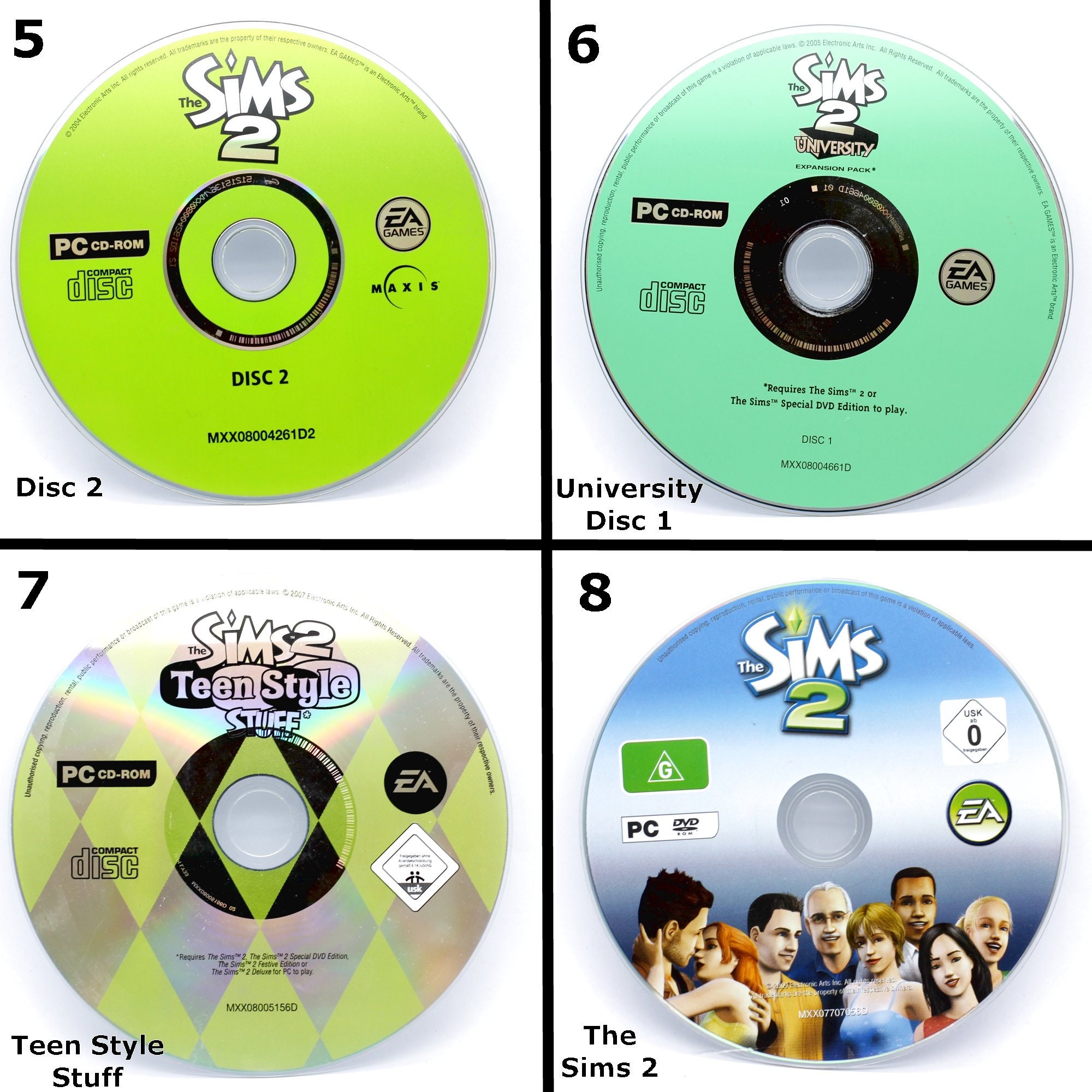 The Sims 2 PC Upcycled DVD Disc Clock Video Game Gift Idea Various ...