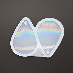 Holographic Silicone Mould For Resin Pendants Earrings Necklace Jewellery Making Tear Drop Large